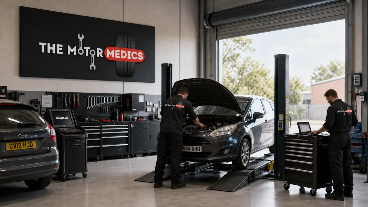 The Motor Medics Coventry local garage workshop banner